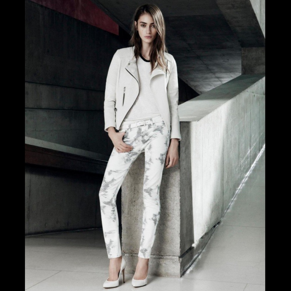 IRO White and Gray Skinny Jeans